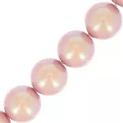 Perles rondes nacrées Preciosa - Round Pearl Maxima 8 mm - Pearlescent Pink x10