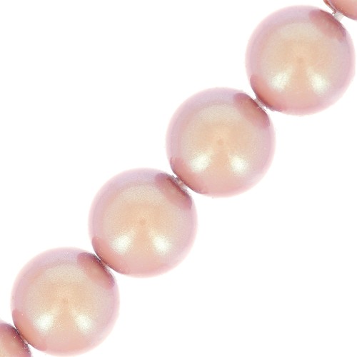 Perles rondes nacrées Preciosa - Round Pearl Maxima 8 mm - Pearlescent Pink x10