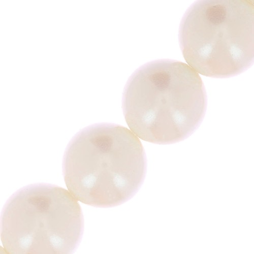 Perles rondes nacrées Preciosa - Round Pearl Maxima 10 mm - Pearlescent Cream x5