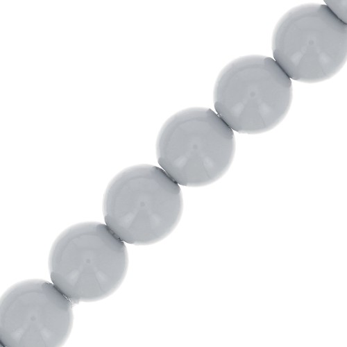 Perles rondes nacrées Preciosa - Round Pearl Maxima 4 mm - Ceramic Grey x30
