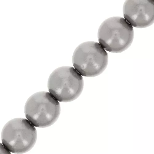 Perles rondes nacrées Preciosa - Round Pearl Maxima 4 mm - Dark Grey x30