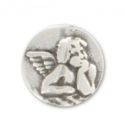 Poussoir ange pour lacet 10 mm argenté vieilli x1|raw }}