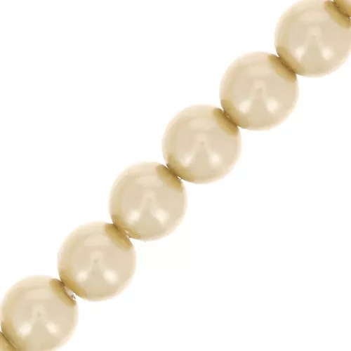 Perles rondes nacrées Preciosa - Round Pearl Maxima 4 mm - Vanilla x30