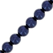 Perles rondes nacrées Preciosa - Round Pearl Maxima 6 mm - Dark Blue x20|raw }}