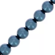 Perles rondes nacrées Preciosa - Round Pearl Maxima 6 mm - Blue x20
