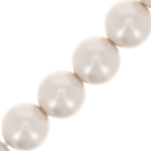 Perles rondes nacrées Preciosa - Round Pearl Maxima 8 mm - White x10