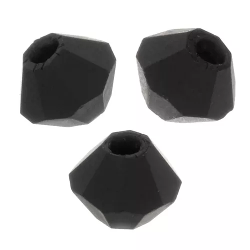 Perles toupies Preciosa - Rondelle Bead 3 mm - Jet Matt x30