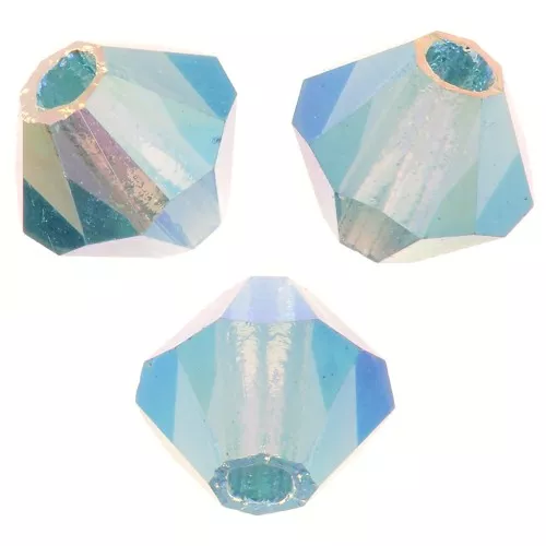 Perles toupies Preciosa - Rondelle Bead 4 mm - Indicolite AB 2X x30