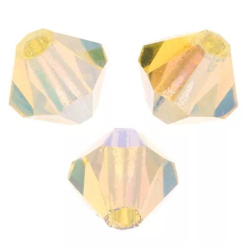Perles toupies Preciosa - Rondelle Bead 4 mm - Jonquil AB 2X x30