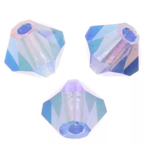 Perles toupies Preciosa - Rondelle Bead 4 mm - Sapphire AB 2X x30