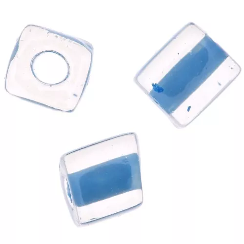 Cubes Miyuki 4 mm SB4-221 - Crystal Sky Blue Lined x10g