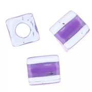 Cubes Miyuki 4 mm SB4-2640 - Lilac Lined Aqua x10g