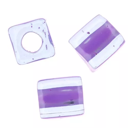 Cubes Miyuki 4 mm SB4-2640 - Lilac Lined Aqua x10g