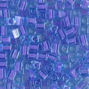 Cubes Miyuki 4 mm SB4-2640 - Lilac Lined Aqua x10g