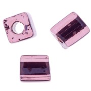 Cubes Miyuki 4 mm SB4-2647 - Cocoa Lined Amethyst x10g|raw }}