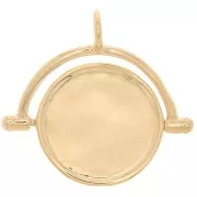 Pendentif réversible 20x21 mm - Plaqué Or 3 microns x1
