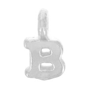 Breloque lettre alphabet 8 mm avec anneau fermé - B - Argent 925 x1|raw }}