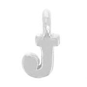 Breloque lettre alphabet 8 mm avec anneau fermé - J - Argent 925 x1