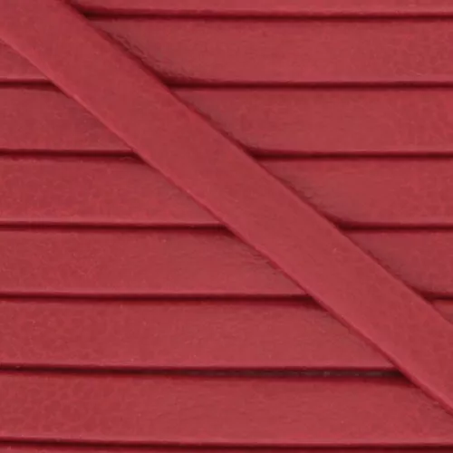 Lacet cuir reconstitué double-face 3 mm Rouge x1m