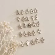Breloque lettre alphabet 8 mm avec anneau fermé - Q - Argent 925 x1