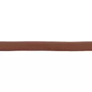 Lacet cuir reconstitué double-face 3 mm Marron x1m