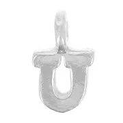 Breloque lettre alphabet 8 mm avec anneau fermé - U - Argent 925 x1