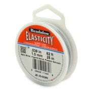 Fil élastique Elasticity 1 mm - Argenté satin x25m|raw }}