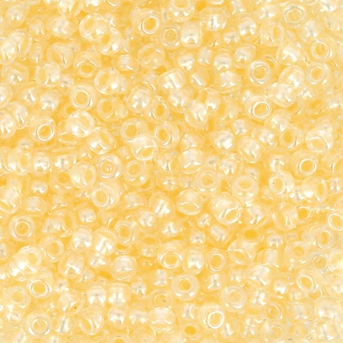 Perles rocailles Preciosa 11/0 2 mm - Pearl Pastel Lining - Yellow x20g