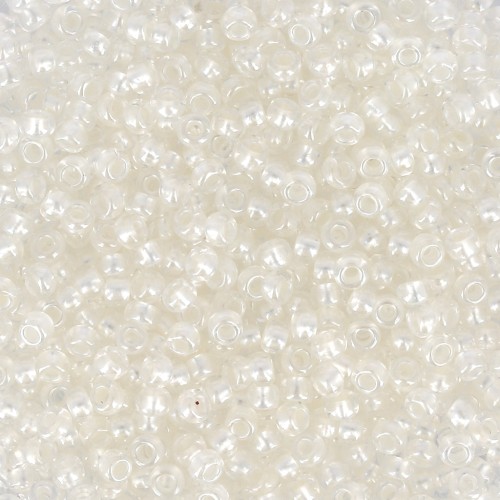 Preciosa Perles rocailles 11/0 2 mm - Pearl Pastel Lining - Ivory x20g