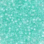 Perles rocailles Preciosa 11/0 2 mm - Pearl Pastel Lining - Green x20g