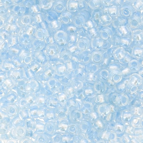 Perles rocailles Preciosa 11/0 2 mm - Pearl Pastel Lining - Blue x20g