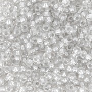 Perles rocailles Preciosa 11/0 2 mm - Pearl Pastel Lining - Grey x20g