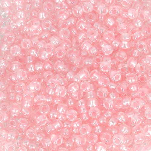 Perles rocailles Preciosa  11/0 2 mm - Pearl Pastel Lining - Pink Sfinx x20g
