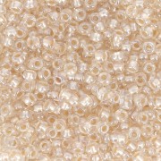 Perles rocailles Preciosa 11/0 2 mm - Pearl Pastel Lining - Mocca Sfinx x20g