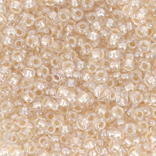 Perles rocailles Preciosa 11/0 2 mm - Pearl Pastel Lining - Mocca Sfinx x20g