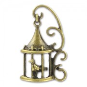 Cage à oiseau volutes 35 mm bronze x1|raw }}