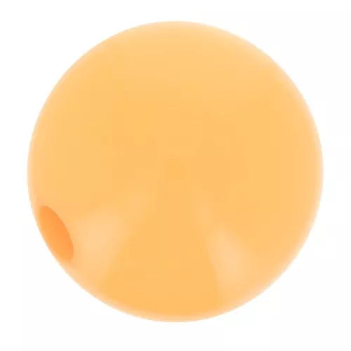 Perle en résine opaque 8 mm Orange Fluo x1