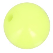 Perle en résine opaque 8 mm Jaune Fluo x1