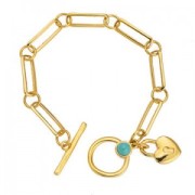Fermoir en T pour bracelet ou collier 19 mm - Doré à l'or fin x1