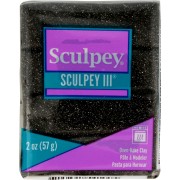 Pâte Sculpey III 57 gr - Black Glitter (n°541)