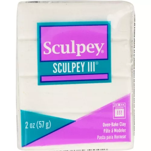Pâte Sculpey III 57 gr - White Glitter (n°539)