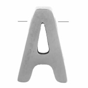 Perle lettre alphabet 8x5 mm - A - Acier inoxydable 304 x1|raw }}