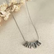 Perle lettre alphabet 8x5 mm - A - Acier inoxydable 304 x1