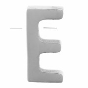 Perle lettre alphabet 8x4 mm - E - Acier inoxydable 304 x1