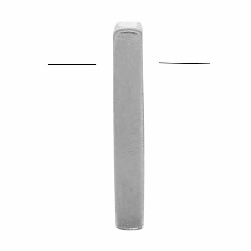 Perle lettre alphabet 8x1 mm - I - Acier inoxydable 304 x1