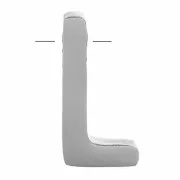 Perle lettre alphabet 8x4 mm - L - Acier inoxydable 304 x1