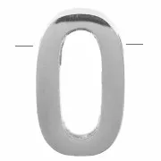 Perle lettre alphabet 8x5 mm - O - Acier inoxydable 304 x1