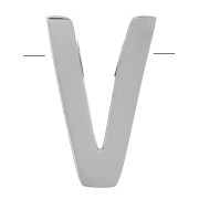Perle lettre alphabet 8x5 mm - V - Acier inoxydable 304 x1|raw }}
