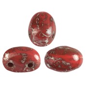 Perles en verre Samos® par Puca® 7x5 mm - Opaque Light Coral New Picasso x10g|raw }}