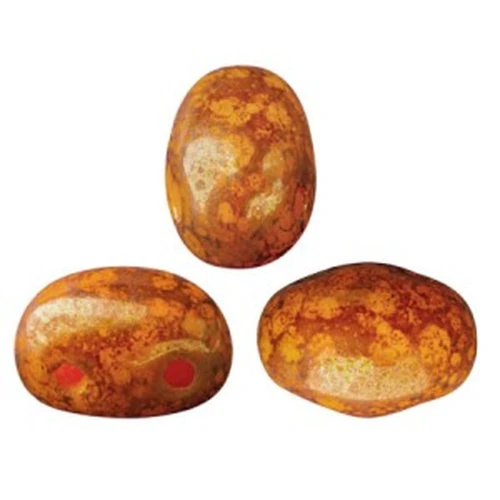 Perles en verre Samos® par Puca® 7x5 mm - Opaque Hyacinth Bronze x10g
